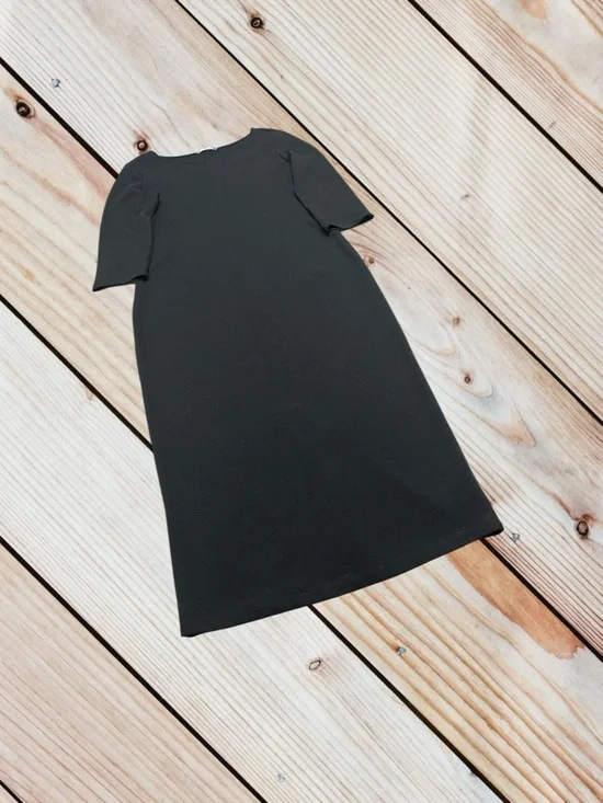 BB Dakota L black 3/4 sleeve thick rib midi dress - Picture 2 of 11